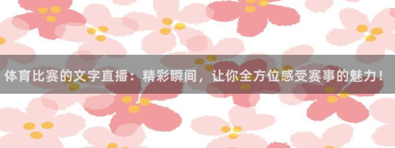 jr看球直播网：体育比赛的文字直播：精彩瞬间，让你全方位感受赛事的魅力！